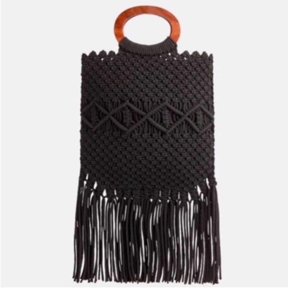 DANIELLE NICOLE Macramé Tote Bag